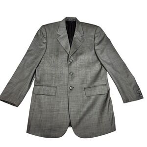 Daniel Hechter Men Blazer Grey Plaid Italian Reda Super 100s Wool Fabric 48 Mint